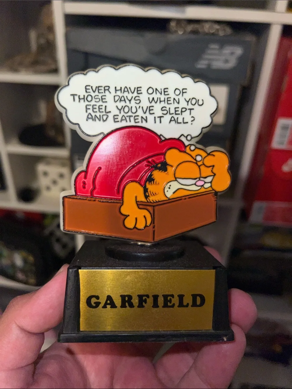 Garfield Desk Trophy Figure - Orange & Red